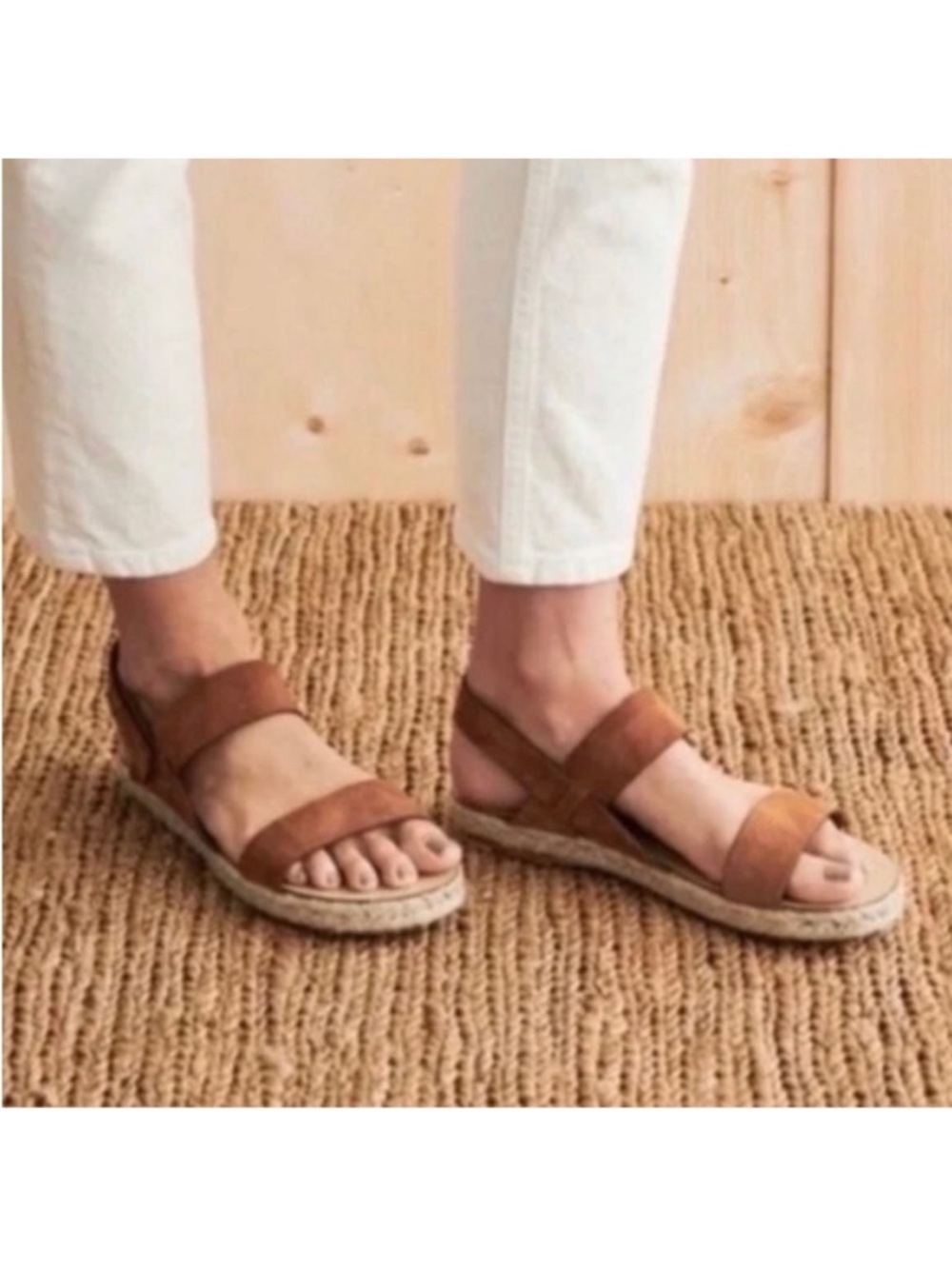Jenni Kayne Suede Sunday Sandals in Saddle Size 39 EU NWT